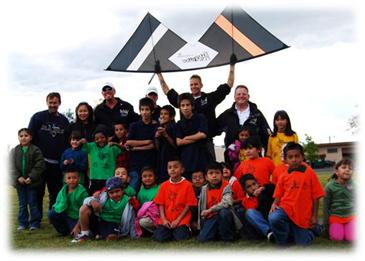 The iQuad kite team at Fletcher Primary School